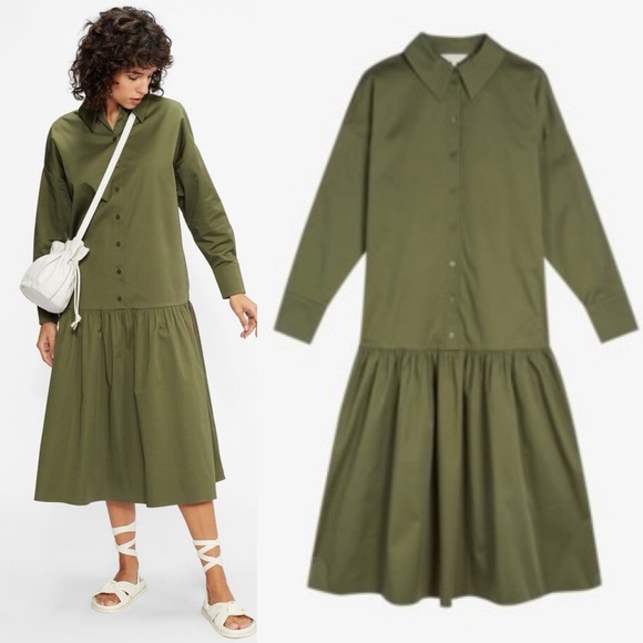 Ted Baker Ressa Oversized Shirt Dress in Olive size 6 Ted size 2 (see chart) - Picture 1 of 10
